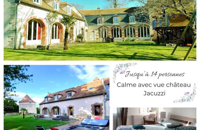 Propriété historique, vue château, calme et jacuzzi