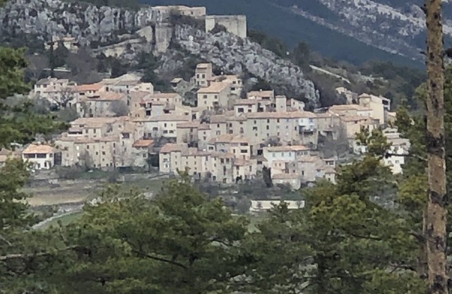 Provencal village in the Verdon gorges