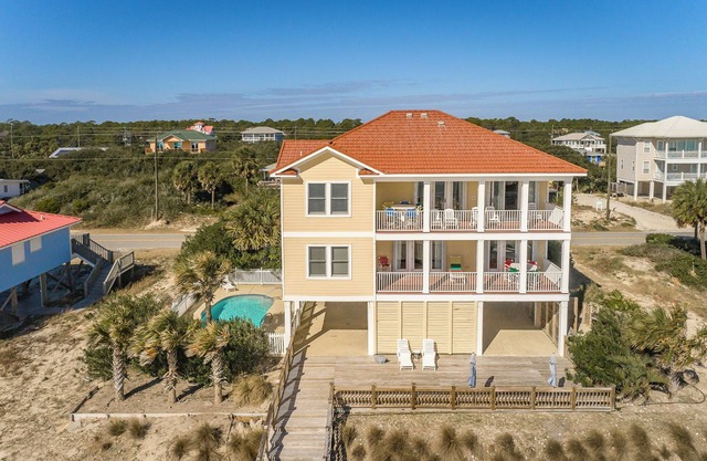 Put your TOES IN THE WATER at this fabulous Gulf Front home located in the West Gulf Beaches area.