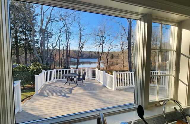 Quiet Little Pond and Mystic Lake view on private Road on Marstons Mills