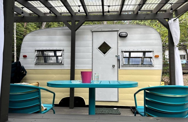 Remote Vintage Camper Rental for Adult-Only Retreat in Franklin, North Carolina