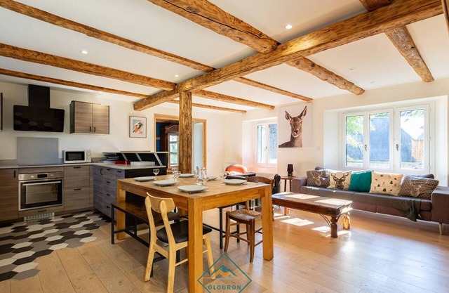 Renovated village house for 12 people with garden and jacuzzi near Loudenvielle