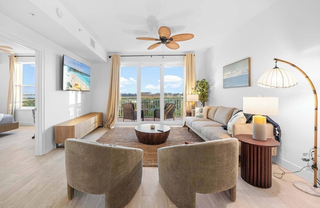 RIVER FLY IN: The Meritt, River & Runway View