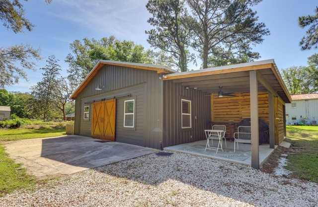 Riverfront Magnolia Springs Cabin Rental w/Grill