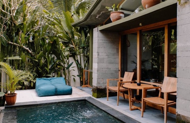 Romantic terrace pool villas