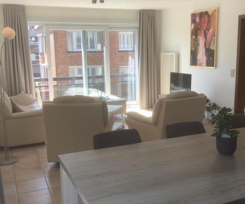 Ruim zonnig appartement op 50m van strand