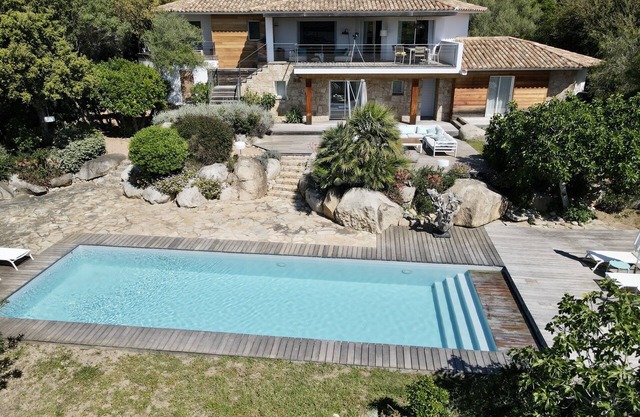 SAINTE LUCIE DE PORTO VECCHIO, HEATED POOL, SEA VIEW, CABANON BLEU BEACH,