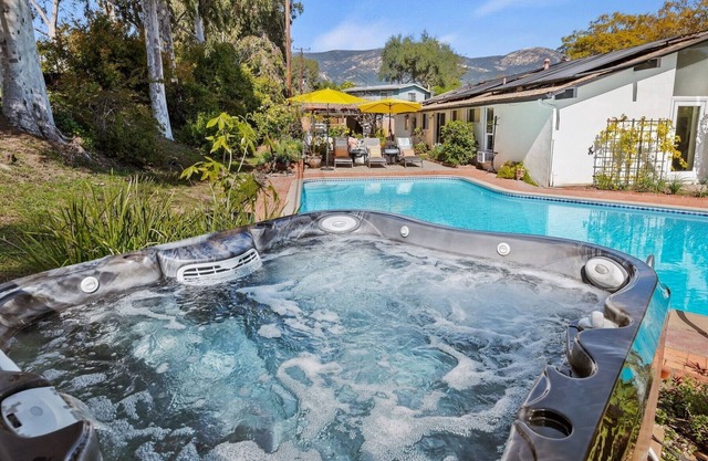 Santa Barbara -mid century with pool and hot tub