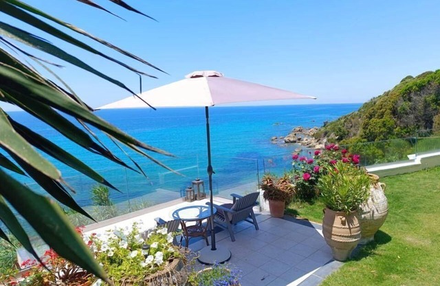 Seafront Villa Seahorse Bay Chalikounas, Corfu, Greece