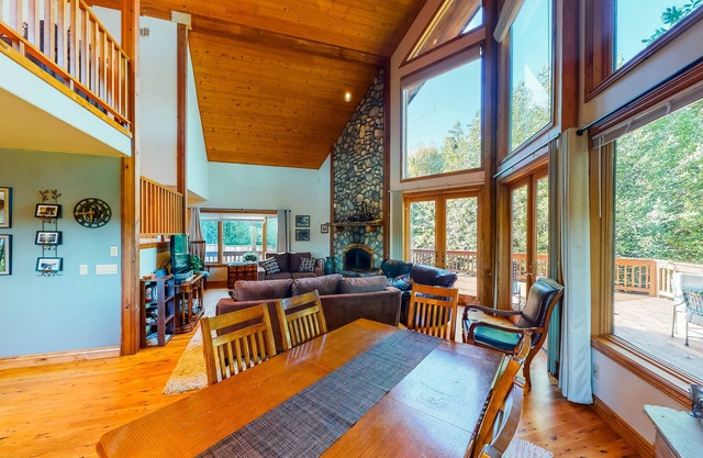 Secluded Dog-Friendlly Home with Huge Deck, Quiet Location & Wood Fireplace
