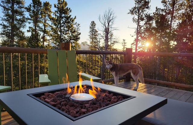 Secluded, dog-friendly mountain getaway with amazing views and huge deck!
