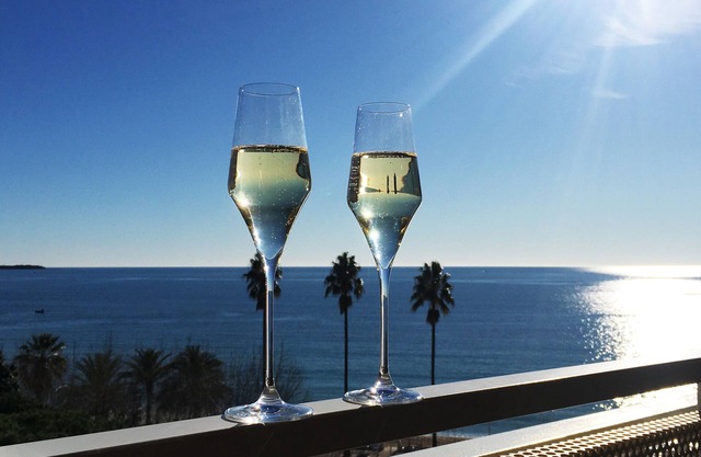 Sensational sea view, at the foot of the beaches and the port of Cannes