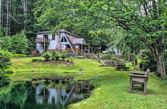 Serene Todd Getaway w/Private Pond & Creek Views!