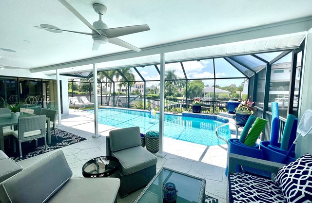 Serenity on the Sea-Luxurious water front sunny south facing home w/heated pool!