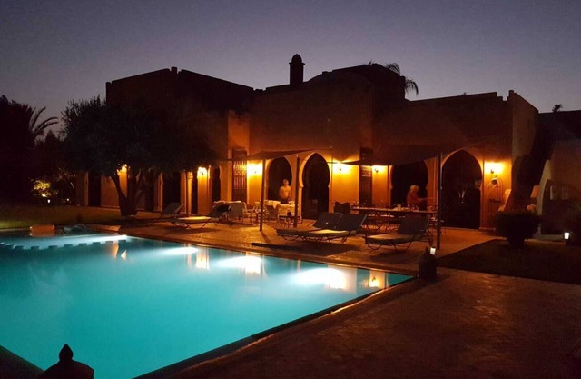 Set beside an olive grove the poolside villa is 12 mn away from Marrakech by car