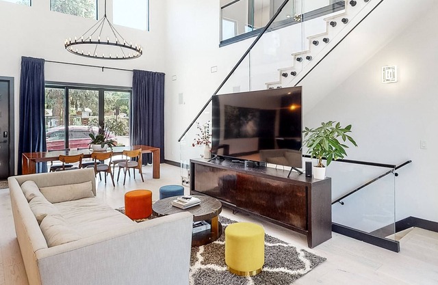 Silver Dollar - Unit A | Elegant house in Englewood with fireplace, gym, firepit