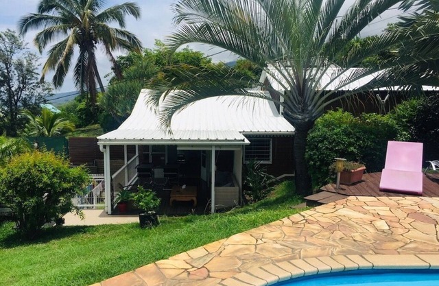 Small house in a tropical garden