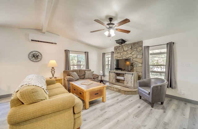 Snowy Peak Views & Cozy Game Nights: Pine Home