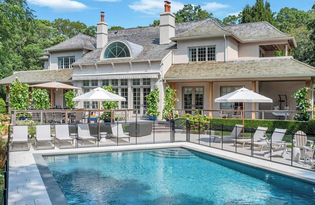 Spacious & chic Southampton estate with heated pool, fire pit &.