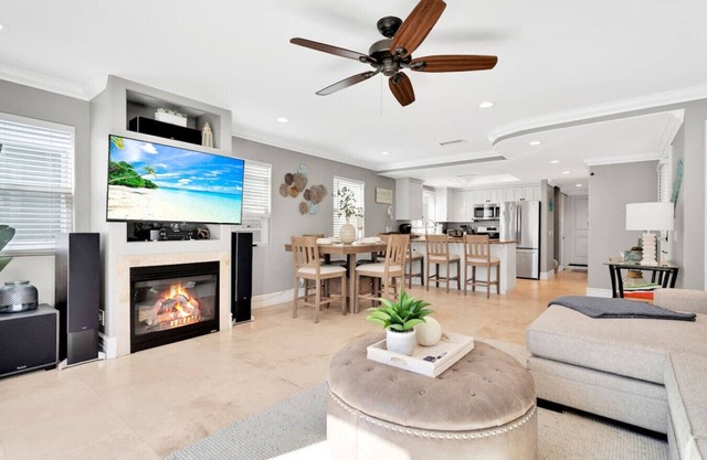 Steps from Beach: Stylish Getaway