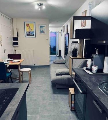 Studio 3 personnes centre ville, avec cour