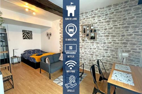 Studio lumineux Cœur de Moret 50m du Loing