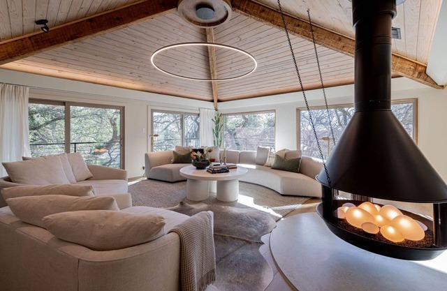 Stunning Mid-Century Retreat with Treehouse Views, Near Downtown Austin