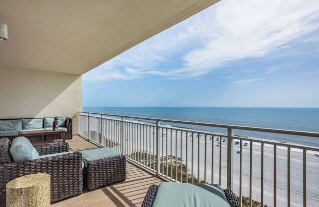 Stunning ocean front views from 9th floor 2/2 condo