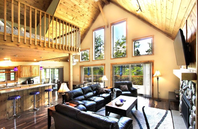 Stunning views and fun at brand new home on Eagle River Chain Catfish Lake.