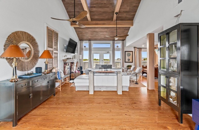 Stunning waterfront home with private pier and sunset views