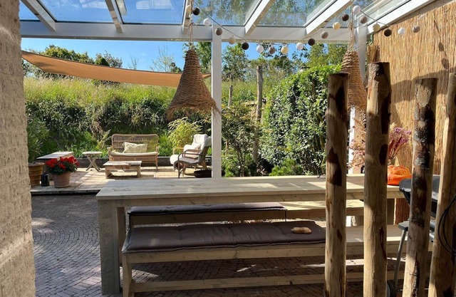 Stylish and modern bungalow within walking distance (1.5 km) from the beach.