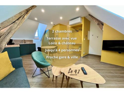 T3 climatisé face Loire et château l'appart du 4-1
