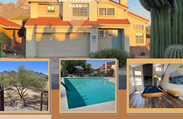 The Desert Oasis at #LambertPark: 4BD, Mountain Views, Gym, Pool & Spa, Pool Table, Cotton Bedding