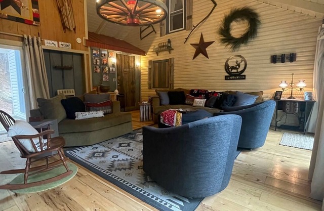 The Hideaway is a beautiful cottage on 50 acres with gorgeous views and hiking.