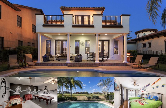 ⭐️ The Mediterranean Villa Orlando 😀 DISNEY ⭐️ Private Pool & Games Room