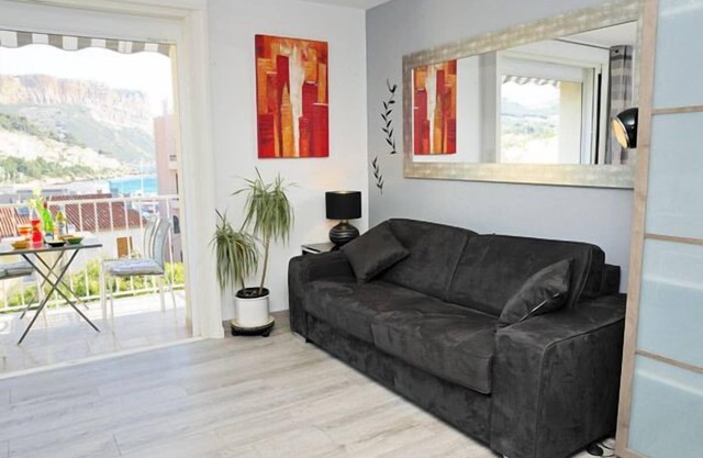 The Panorama: View of the port, Cap Canaille and the castle 100 m from the port