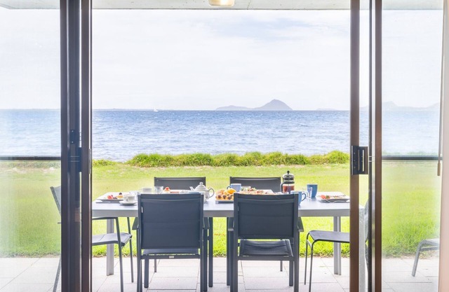 The Pelicans, 2/53 Soldiers Point Road - ground floor unit on the waterfront