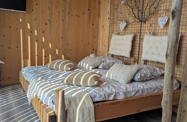 Tiny house-style chalet with private spa on the Alsace border