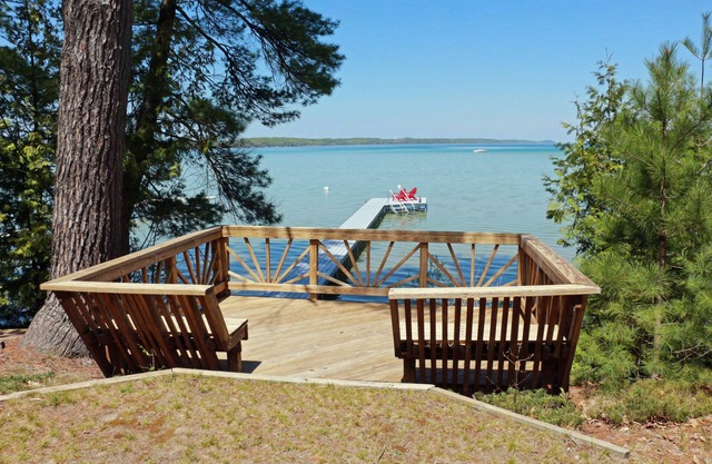 Torch Lake Sandbar Waterfront Home - with Dock!