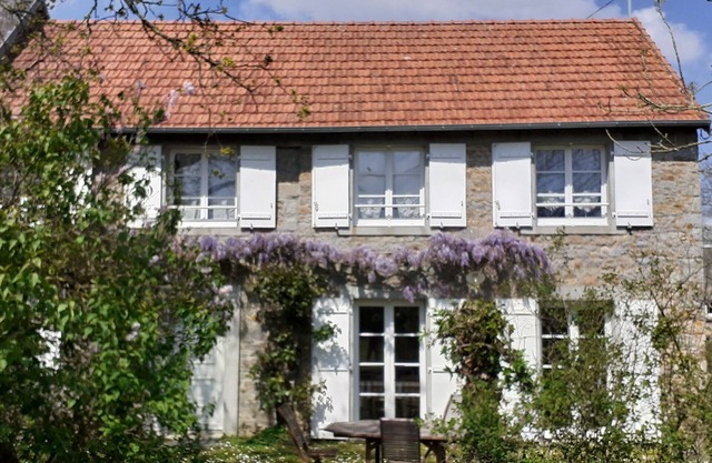 Traditional Normandy Stone made country house at seaside