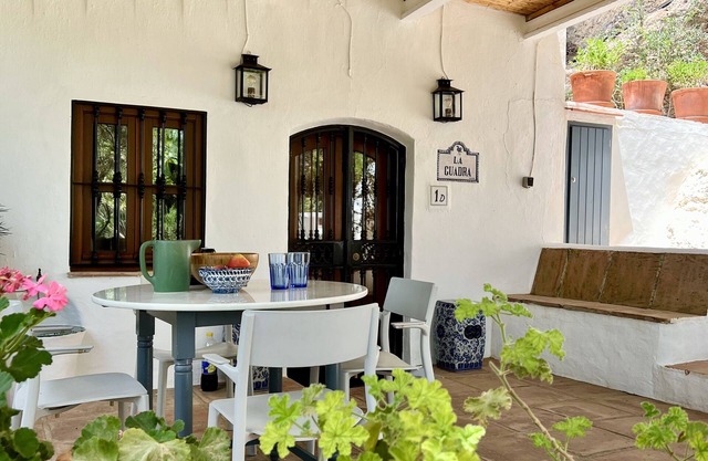 Traditional stone cottage in La Molineta with private gardens, dip pool & views