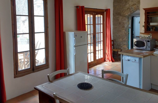 Typical house in old district on a cobbled street