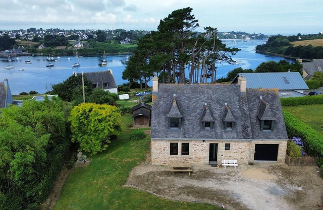 View over the Aber - House for 8 - Large garden