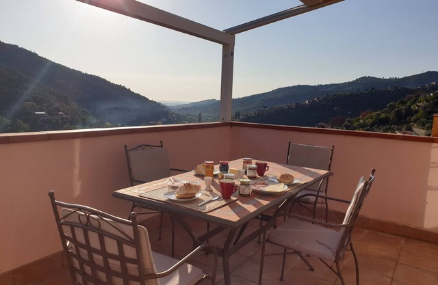 View to Dolcedo -wonderfull view, 3 sun terraces one of them large-parking space