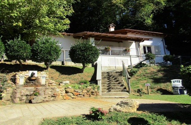Views. Detached house with a private garden.