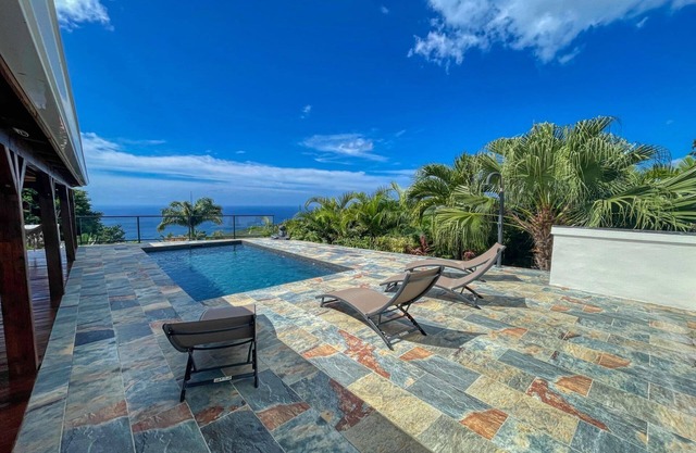 Villa Ô Karet - Swimming pool, Panoramic sea view