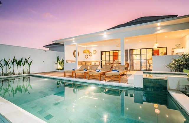 Villa L at Seseh 2 bedroom private luxury oasis next to the Beach