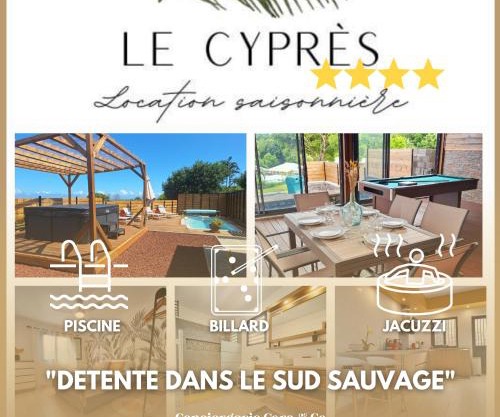 Villa Le Cyprès classée 4 Etoiles billard, piscine et jacuzzi