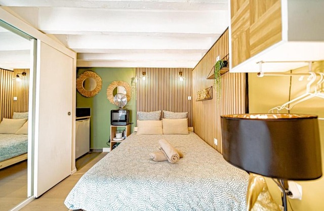 Warm and well-appointed studio Foch Masséna district