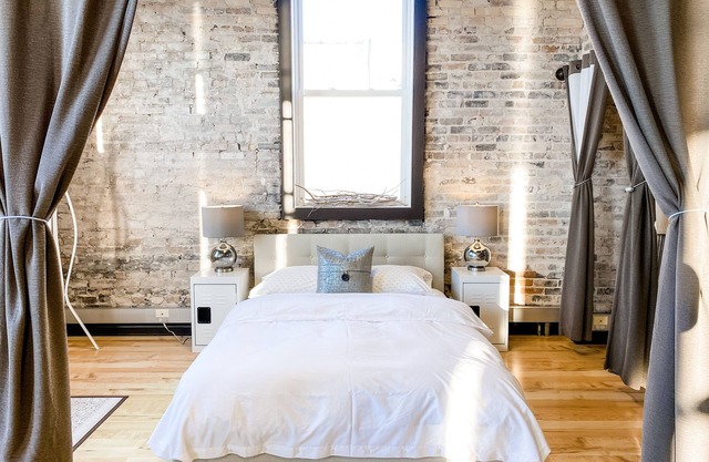 Water View Loft in downtown Petoskey with reserved parking for two cars